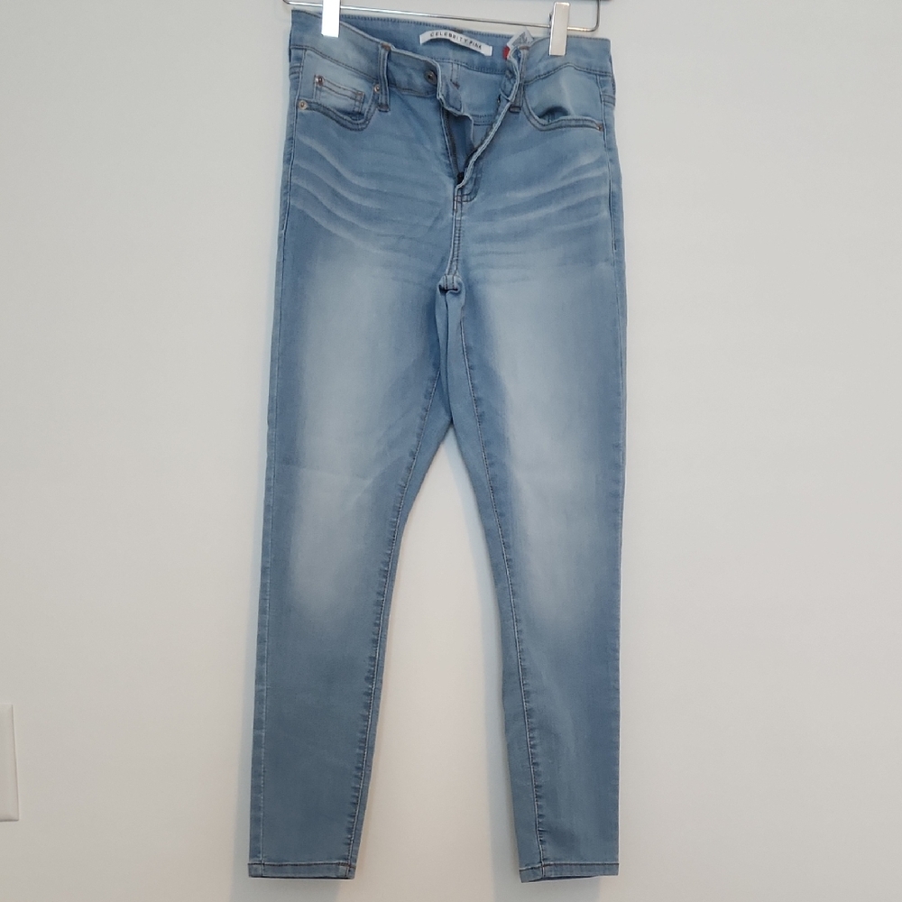 Celebrity Pink Blue Skinny Jeans Modern Style